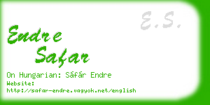 endre safar business card