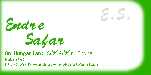 endre safar business card